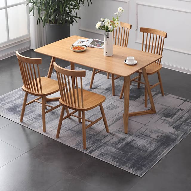 Factory Direct Solid Wood Dining Table and Chair White Oak Chair Casual Simple Modern Computer Chair Creative Nordic Windsor Chair