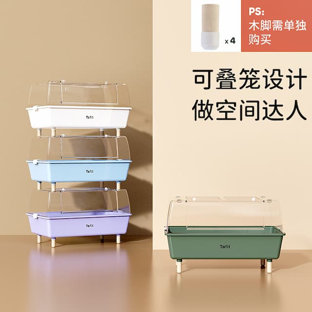 It is suitable for hamster cage acrylic transparent Villa 60 basic cage Golden Bear feeding box rutin chicken cage supplies