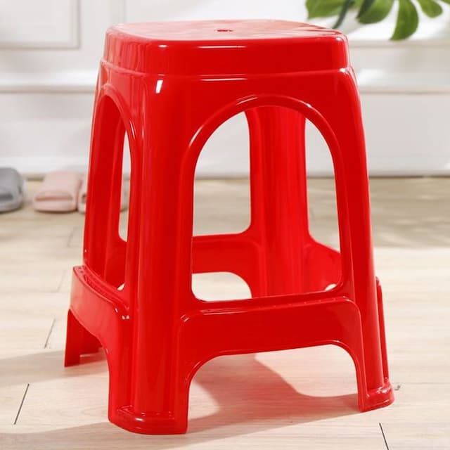 Plastic Stool Bench Square Chair Household Dining Table Stool Thickened Adult Living Room Creative High Stool Bench Plastic Stool